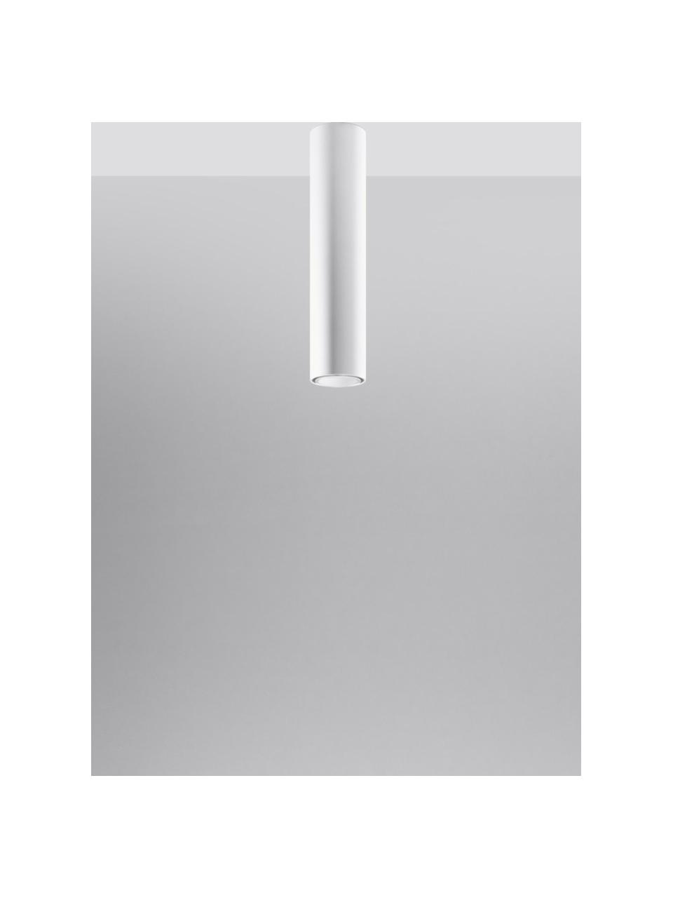 Faretto da soffitto Castro, alt. 40 cm, Acciaio rivestito, Bianco opaco, Ø 6 x Alt. 40 cm