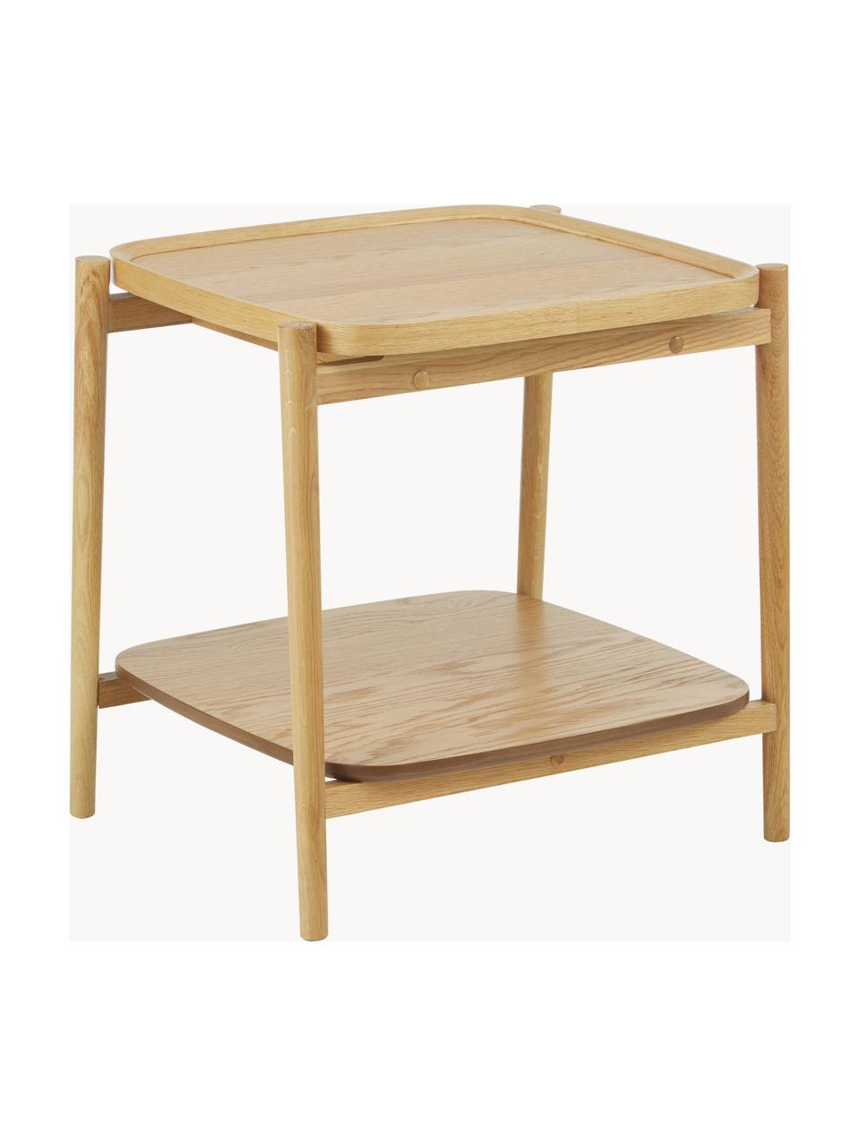 Mesa auxiliar de roble Tony, Estructura: madera de roble maciza pi, Roble, An 49 x Al 50 cm