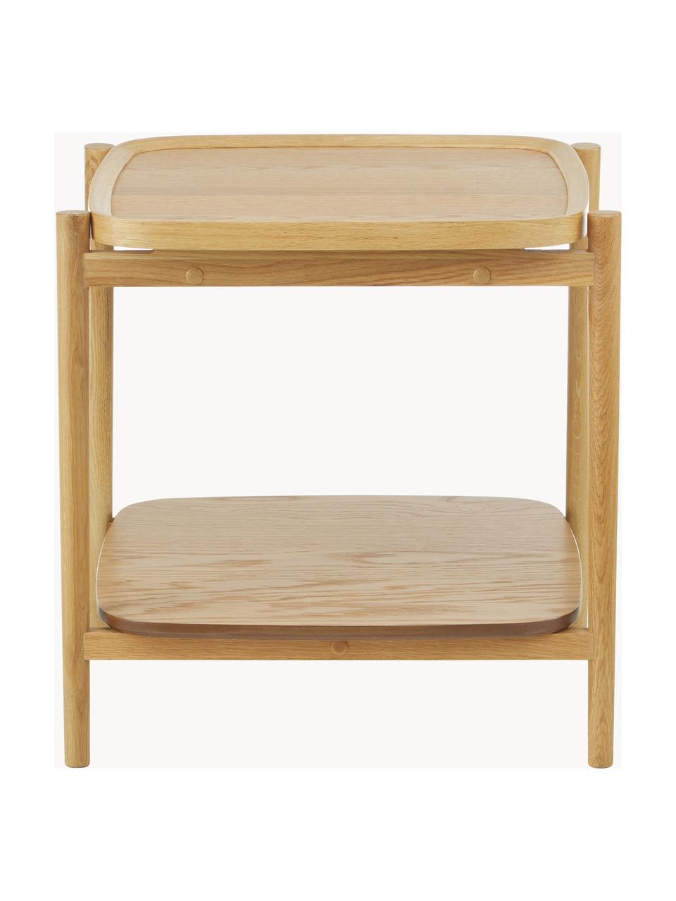 Mesa auxiliar de roble Tony, Estructura: madera de roble maciza pi, Roble, An 49 x Al 50 cm