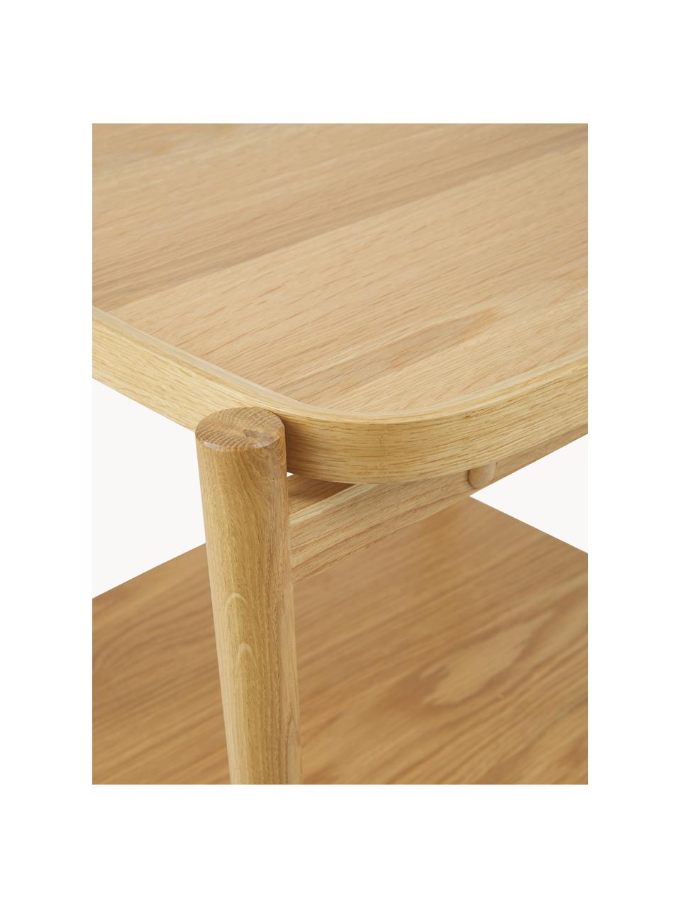 Tavolino in legno di quercia Tony, Struttura: legno massiccio di querci, Legno di quercia, Larg. 49 x Alt. 50 cm