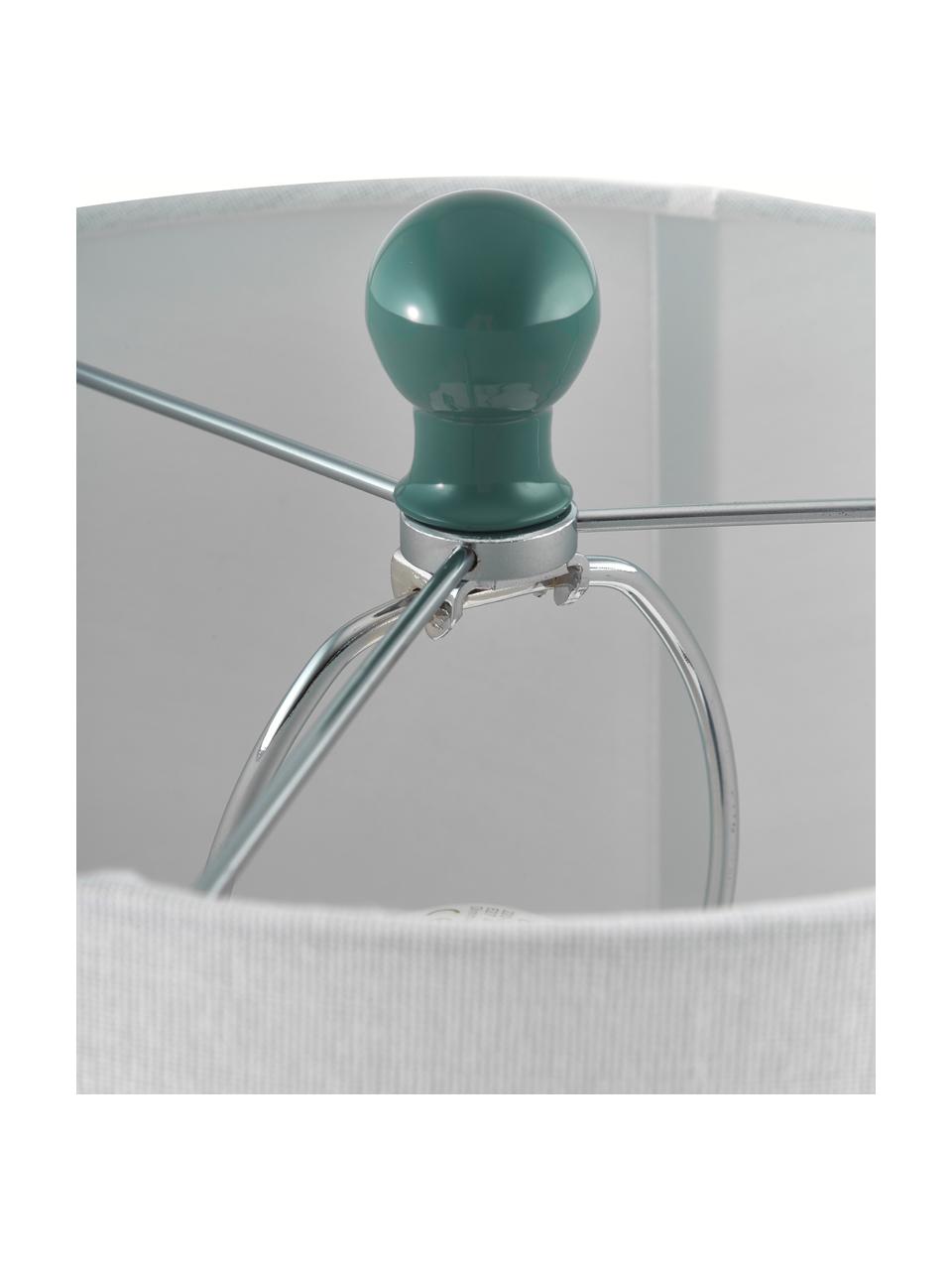 Lampada da tavolo Felicitas 2 pz, Paralume: cotone, Base della lampada: vetro verniciato, Verde, Ø 35 x Alt. 58 cm