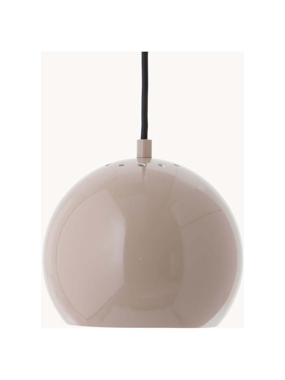 Menšia guľatá závesná lampa Ball, Béžová, Ø 18 x V 16 cm