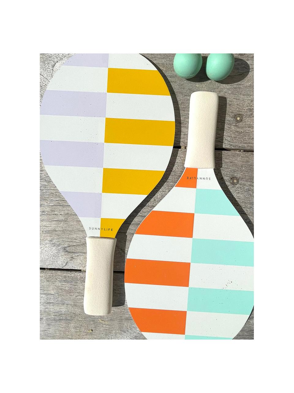 Juego palas de playa Rio Sun, 5 pzas., Tablero de fibras de densidad media (MDF), Multicolor estampado, An 20 x Al 40 cm