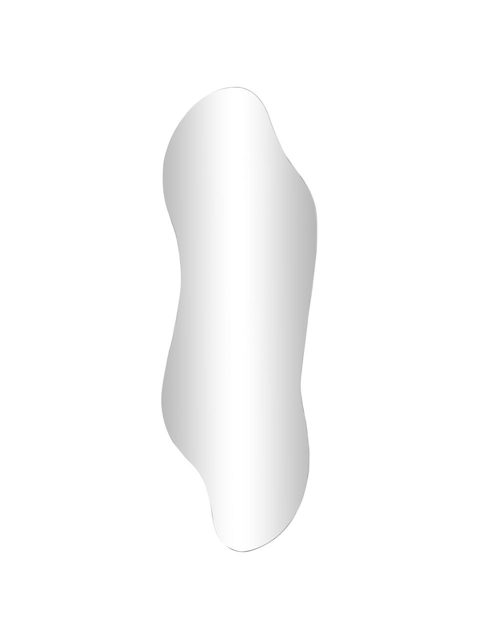 Specchio da parete dalla forma organica senza cornice Lia, Retro: pannello di fibra a media, Superficie dello specchio: lastra di vetro, Argento, Larg. 56 x Alt. 150 cm