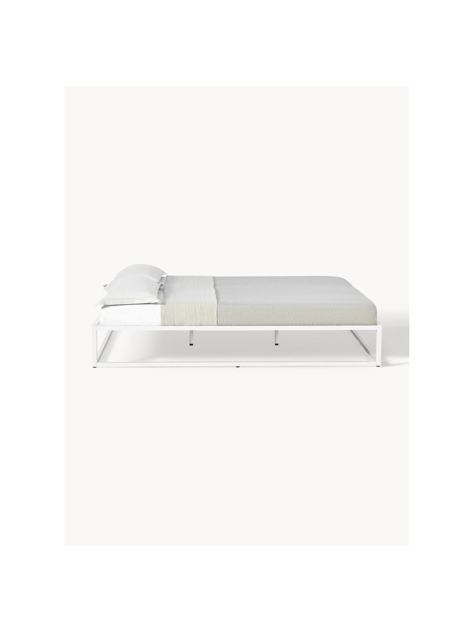 Łóżko z metalu Neptun, Metal malowany proszkowo, Biały, S 160 x D 200 cm