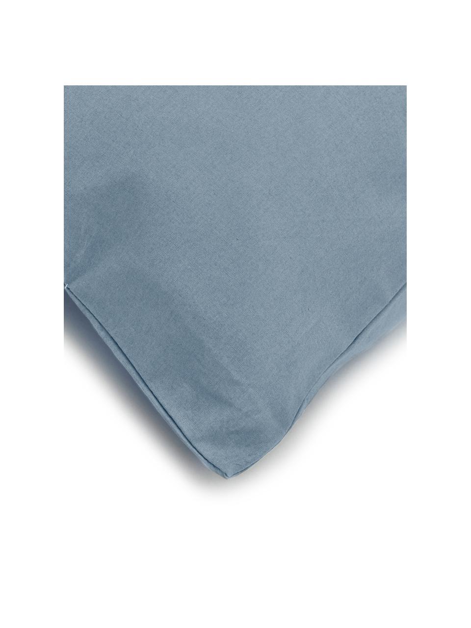 Baumwollperkal-Kopfkissenbezüge Elsie in Blau, 2 Stück, Webart: Perkal Fadendichte 200 TC, Blau, B 40 x L 80 cm