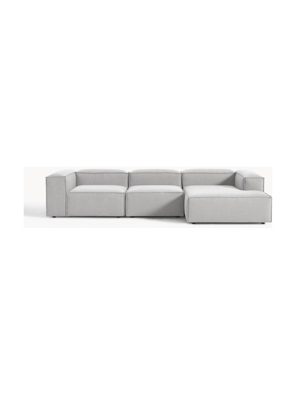 Sofá rinconera modular Lennon, Tapizado: 100% poliéster Alta resis, Estructura: madera contrachapada de p, Patas: plástico Este producto es, Tejido gris, An 327 x F 180 cm, chaise longue izquierda