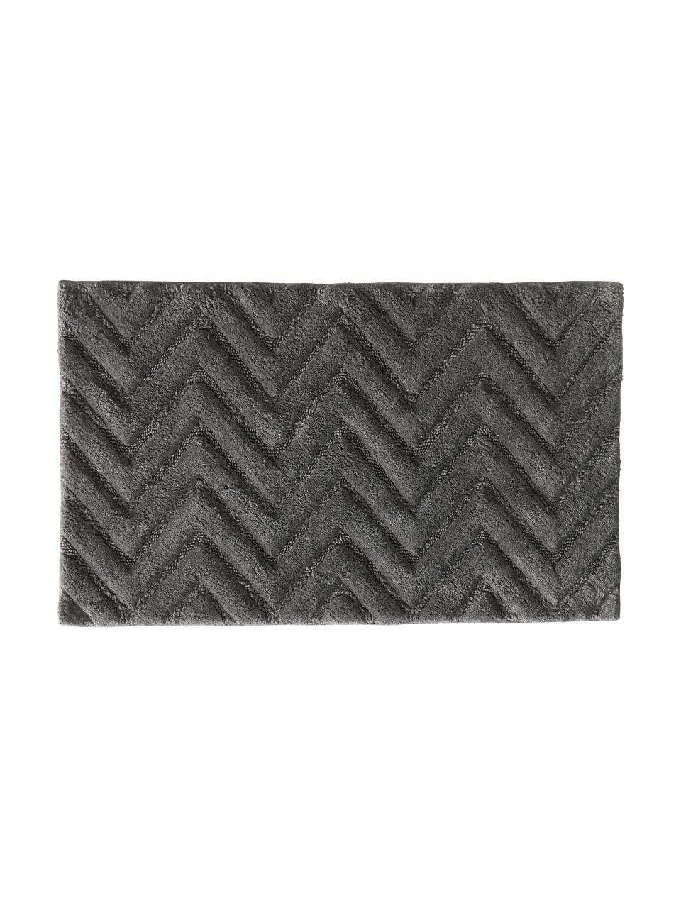 Alfombrilla de baño Arild, 100% algodón, Gris oscuro, An 50 x L 80 cm