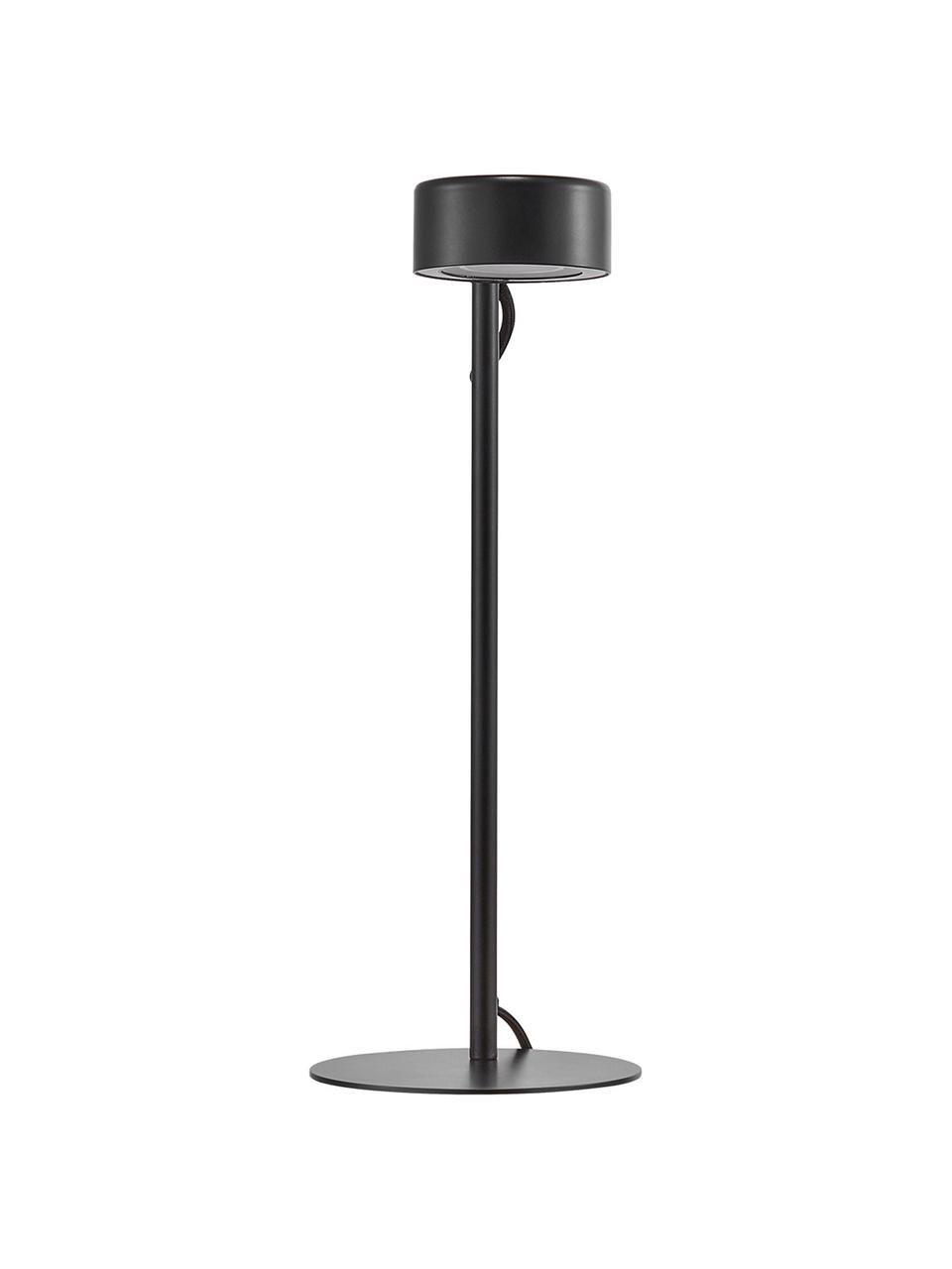 Lámpara de escritorio regulable LED Clyde, Pantalla: metal recubierto, Cable: cubierto en tela, Negro, An 15 x Al 41 cm