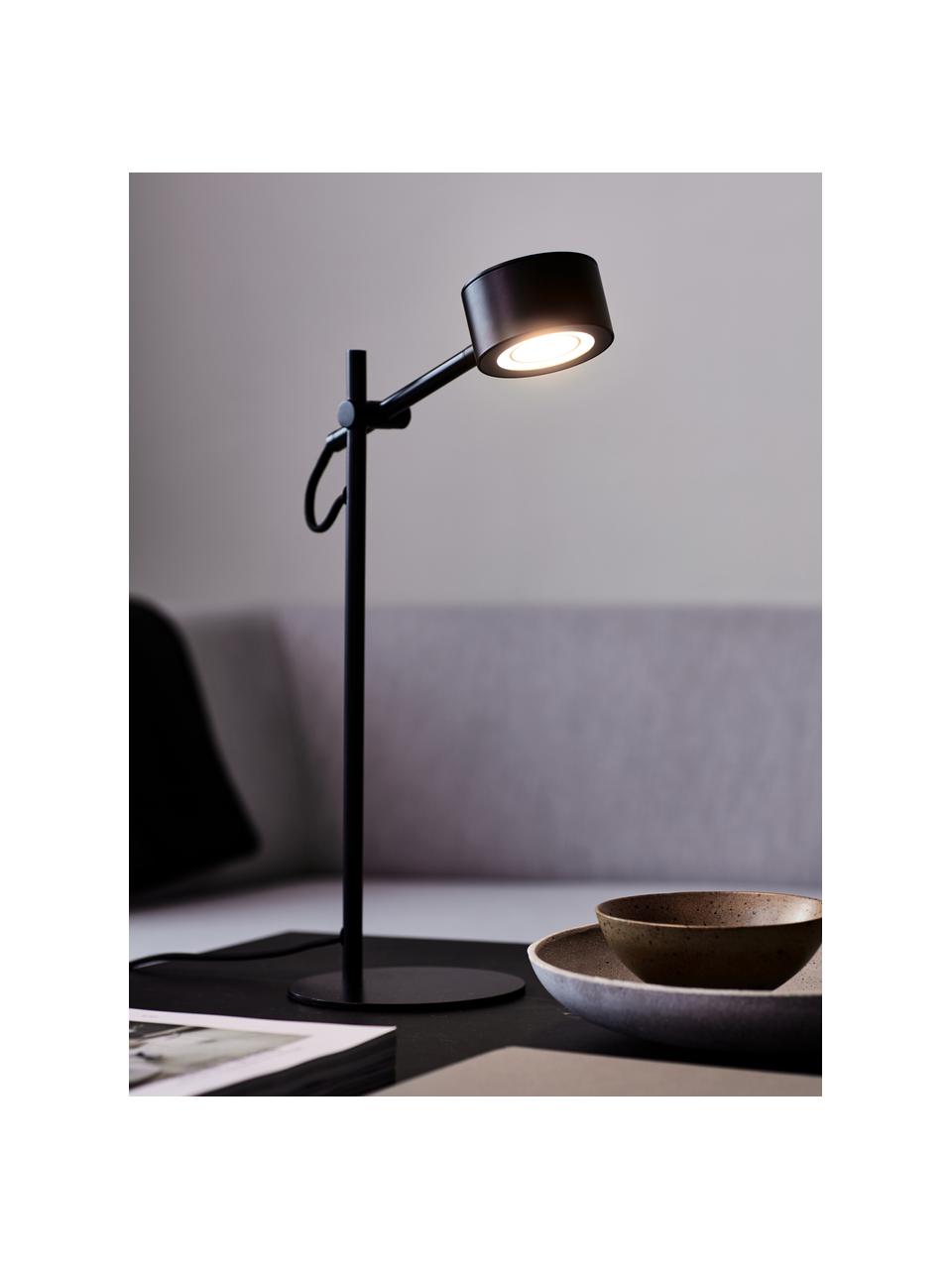 Lampada da scrivania a LED Clyde, Paralume: metallo rivestito, Base della lampada: metallo rivestito, Nero, Larg. 15 x Alt. 41 cm