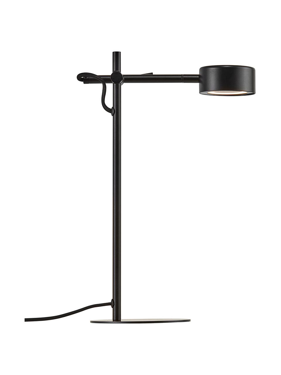 Lampada da scrivania a LED Clyde, Paralume: metallo rivestito, Base della lampada: metallo rivestito, Nero, Larg. 15 x Alt. 41 cm