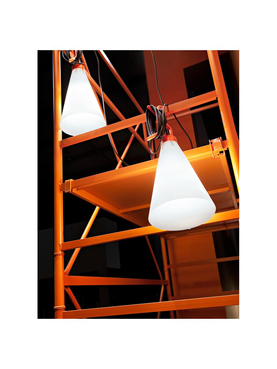 Tafellamp Mayday, Kunststof, Oranje, wit, Ø 23 x H 55 cm