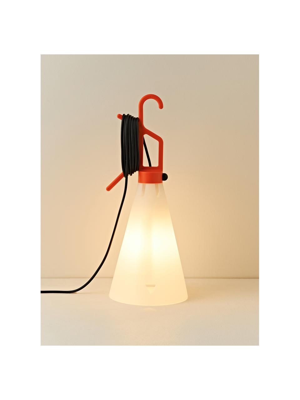 Lampa stołowa Mayday, Tworzywo sztuczne, Pomarańczowy, biały, Ø 23 x W 55 cm