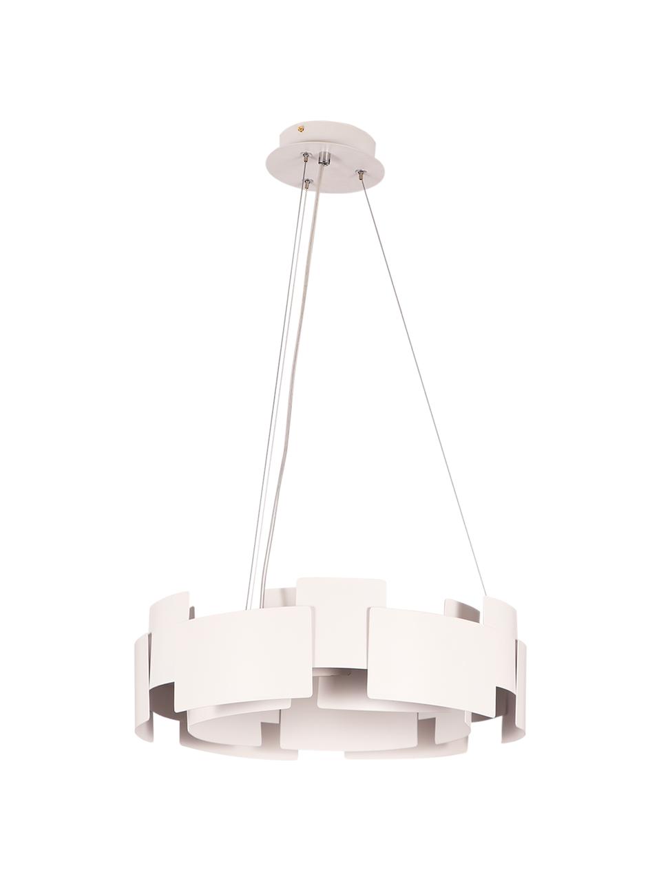 Moderná závesná LED lampa Torino, Biela, priehľadná