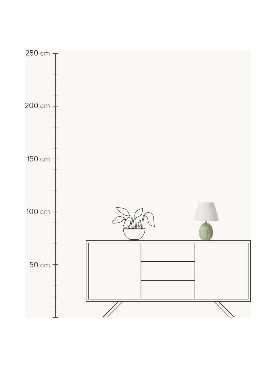 Lampe à poser Desto, Vert olive, Ø 25 x haut. 36 cm