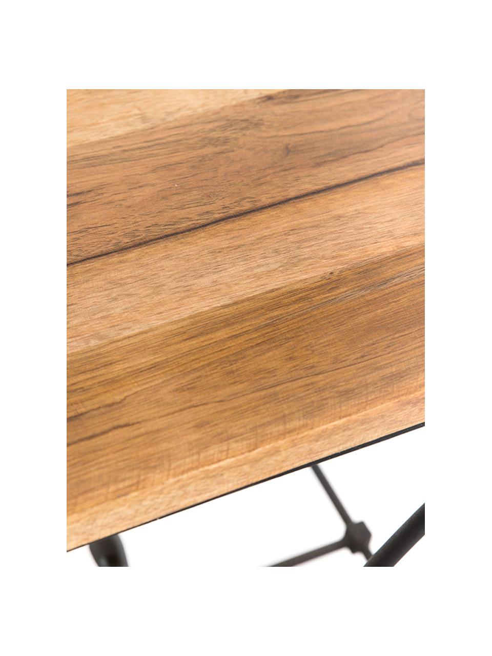 Mesa auxiliar Alyssa, Tablero: madera de mango, Patas: hierro, Multicolor, An 81 x Al 80 cm