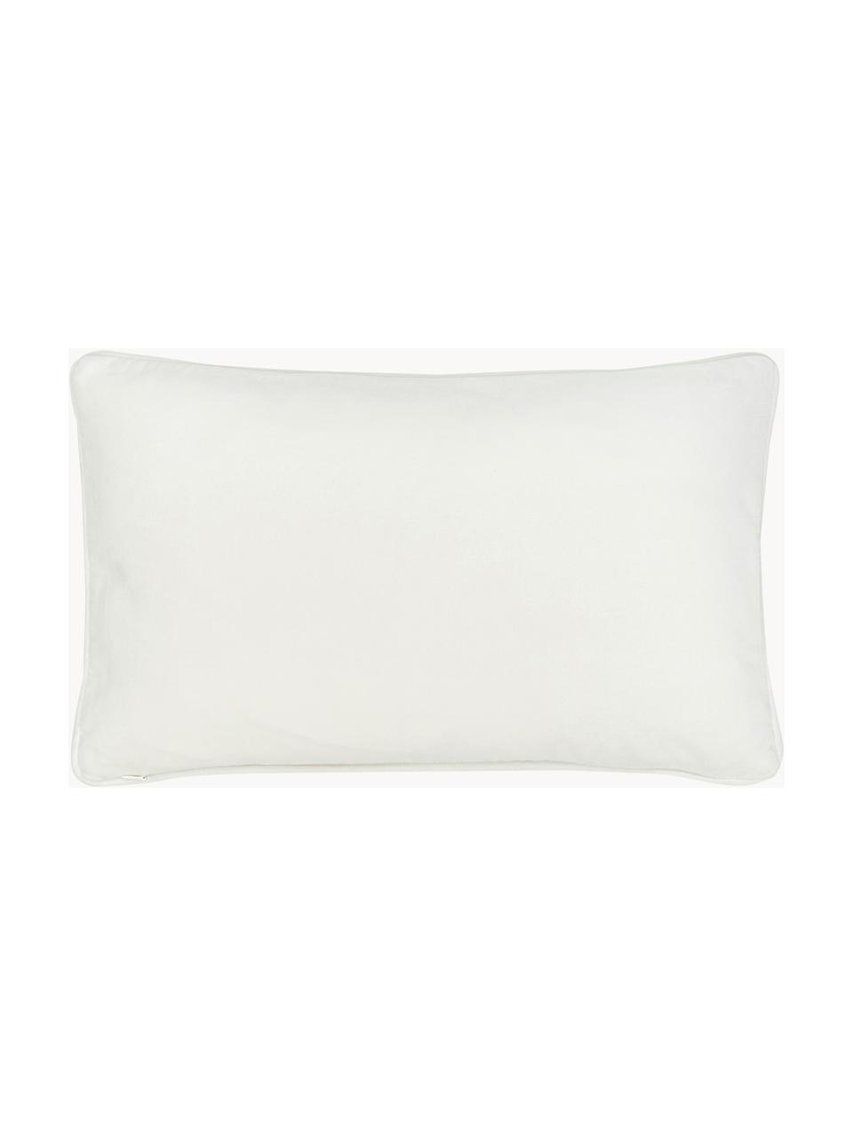 Funda de cojín de terciopelo Dana, 100% terciopelo de algodón, Blanco crema, An 30 x L 50 cm