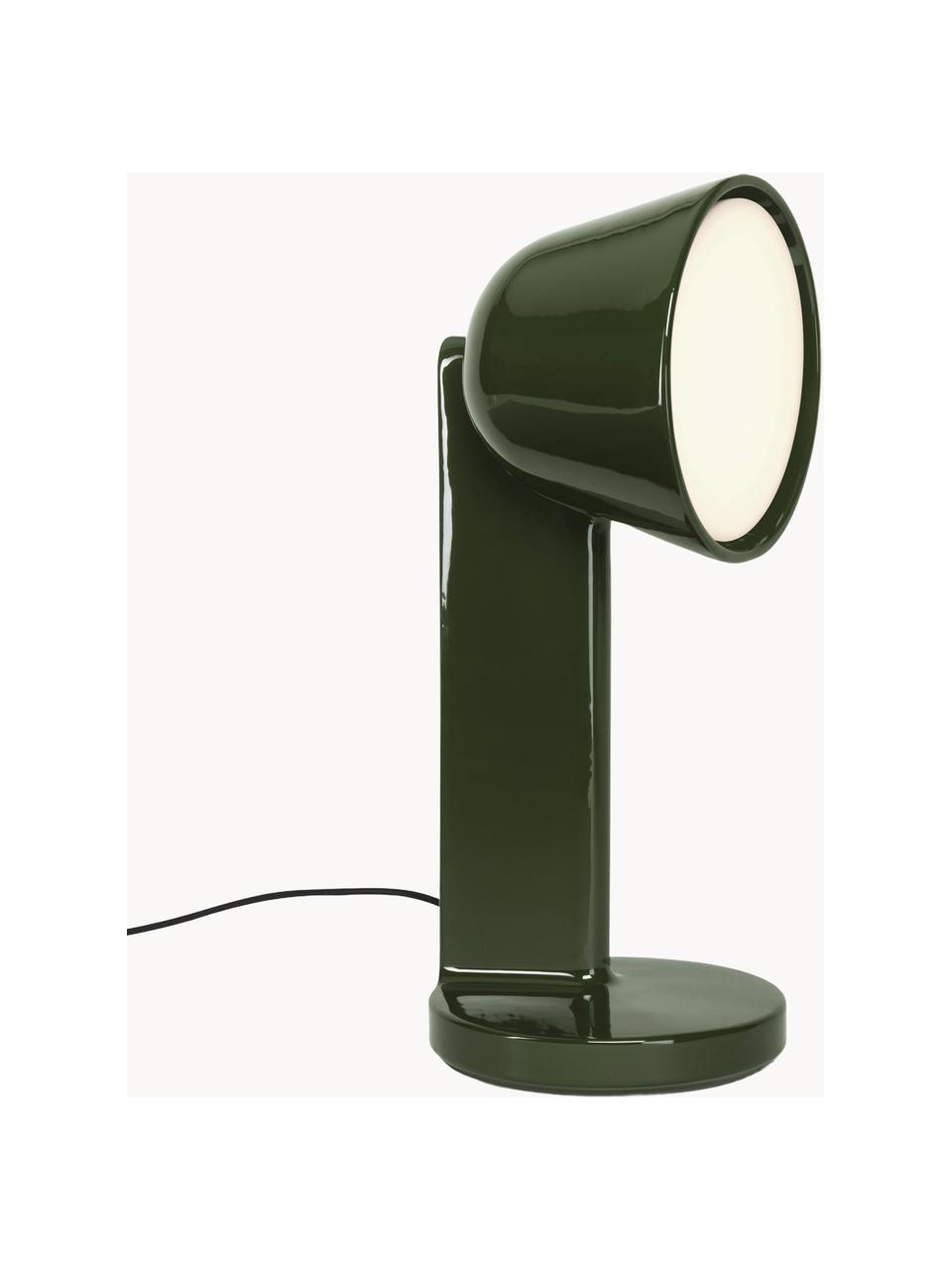 Grande lampe à poser artisanale Ceramique Side, Céramique, Vert foncé, Ø 21 x haut. 50 cm