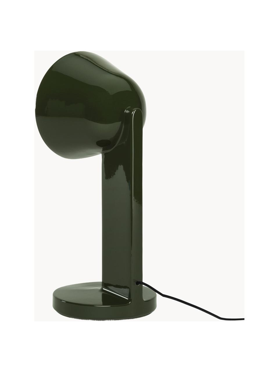 Grande lampe à poser artisanale Ceramique Side, Céramique, Vert foncé, Ø 21 x haut. 50 cm