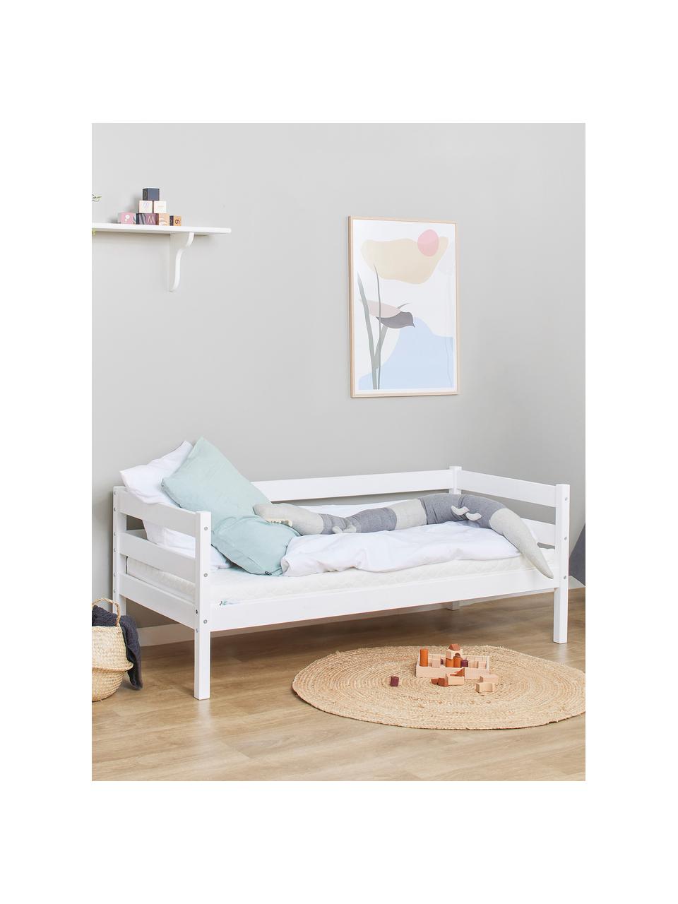 Kinderbett Eco Comfort aus Kiefernholz, 70 x 160 cm, Massives Kiefernholz, FSC-zertifiziert, Schichtholz, Kiefernholz, weiß lackiert, B 70 x L 160 cm