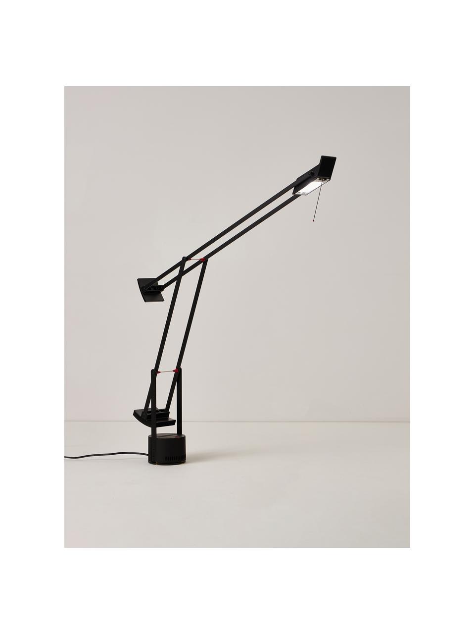 Lampa stołowa Tizio, Stelaż: aluminium powlekane, Czarny, S 78 x W 66 cm