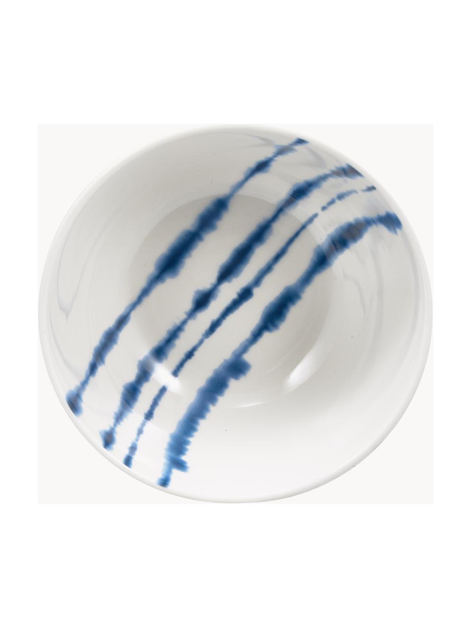 Miska do musli z porcelany Amaya, 2 szt., Porcelana, Ciemny niebieski, kremowobiały, Ø 15 x W 6 cm