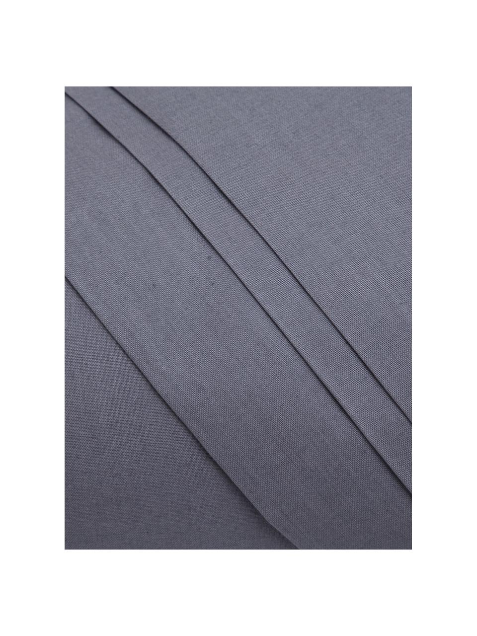 Set lenzuola grigio in cotone ranforce Lenare, Fronte e retro: grafite, 150 x 290 cm + 1 federa 50 x 80 cm