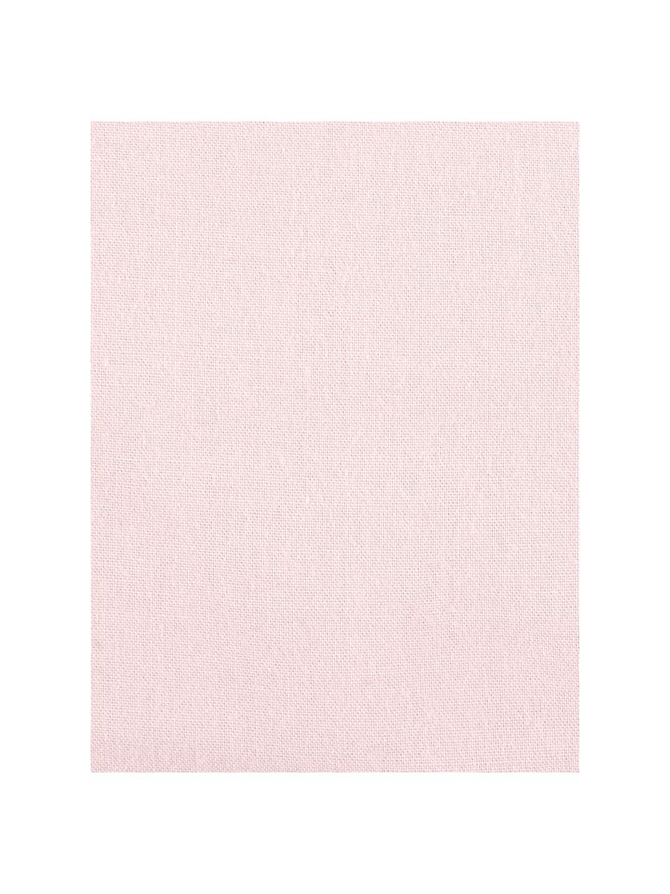 Gewaschene Baumwollperkal-Bettwäsche Florence mit Rüschen, Webart: Perkal Fadendichte 180 TC, Rosa, 200 x 200 cm + 2 Kissen 80 x 80 cm