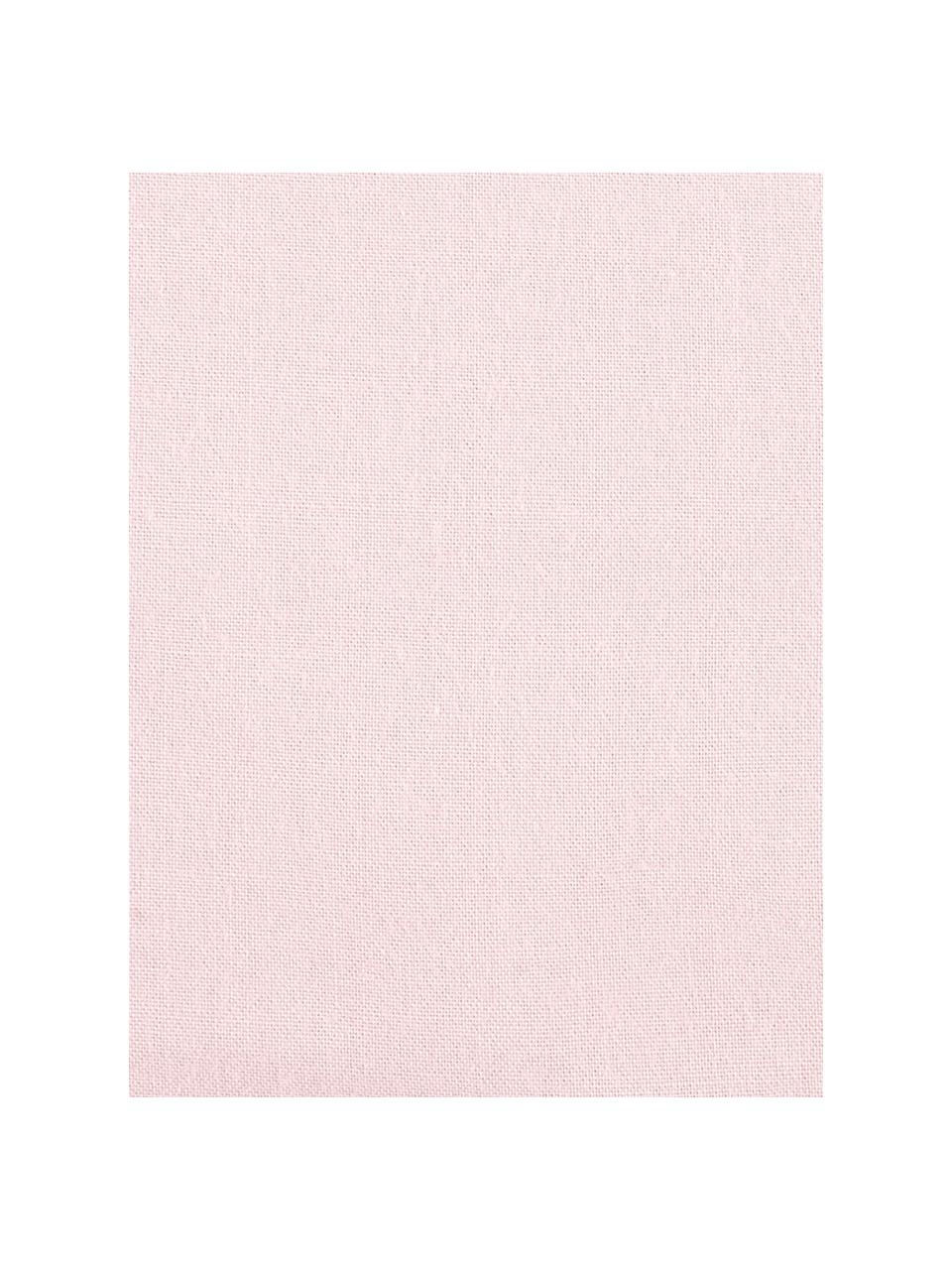 Bavlněné povlečení se sepraným efektem a volánky Florence, Světle růžová, 200 x 200 cm + 2 polštáře 80 x 80 cm