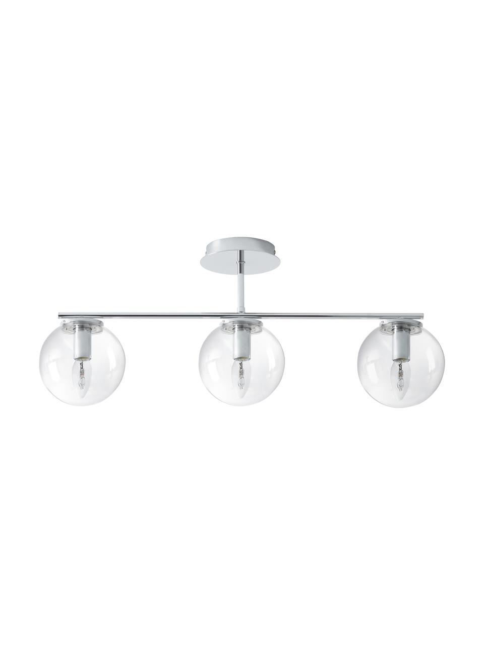 Stropná lampa Atlanta, Priehľadná, odtiene chrómovej, Š 70 x V 28 cm