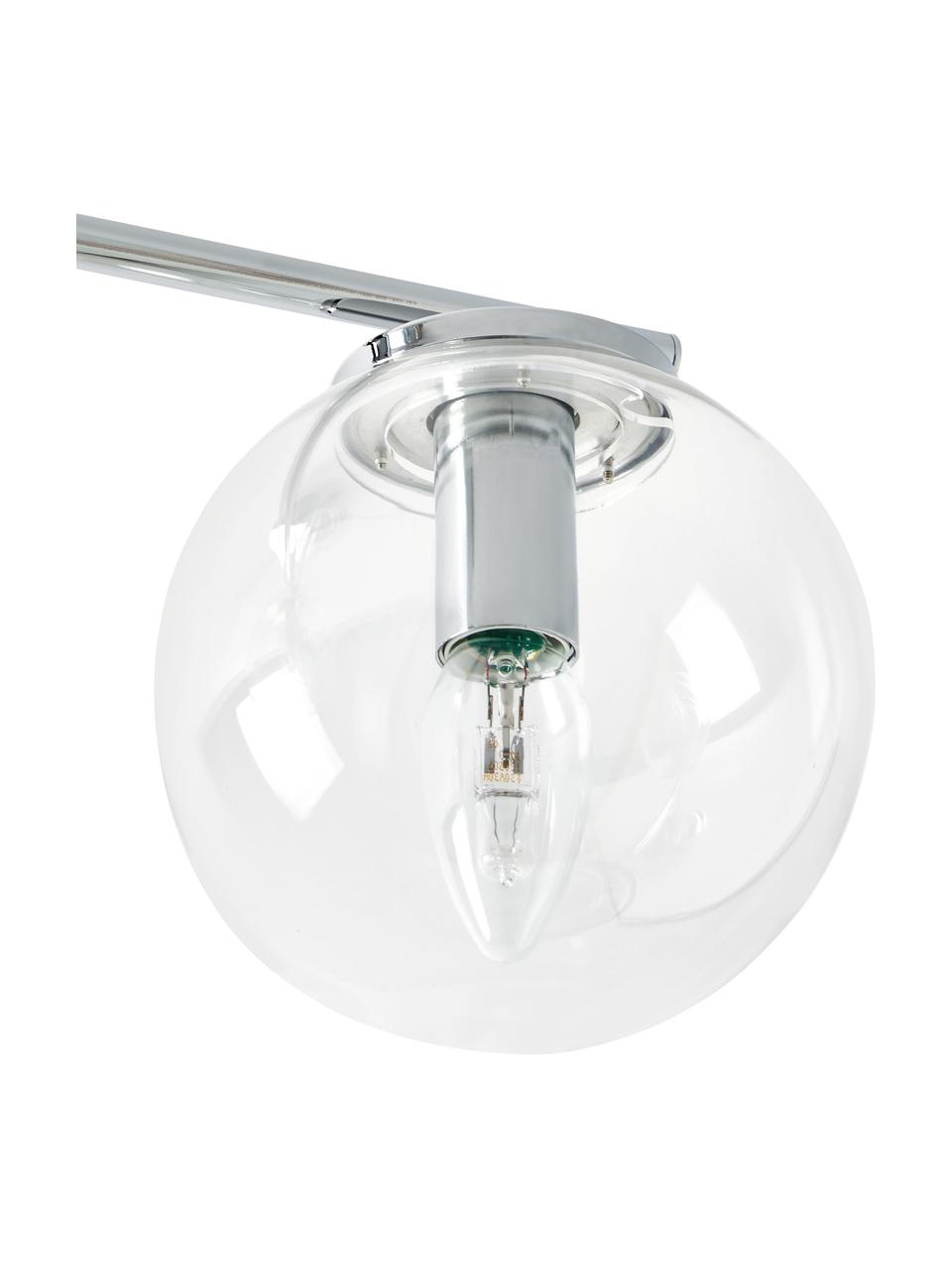 Lampa sufitowa ze szkła Atlanta, Transparentny, odcienie chromu, S 70 x W 28 cm