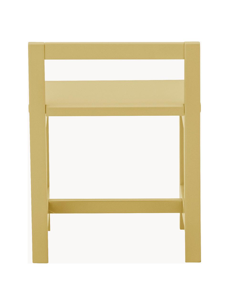 Silla infantil Rese, Tablero de fibras de densidad media (MDF), madera de caucho, Madera de caucho, ocre pintado, An 32 x F 28 cm