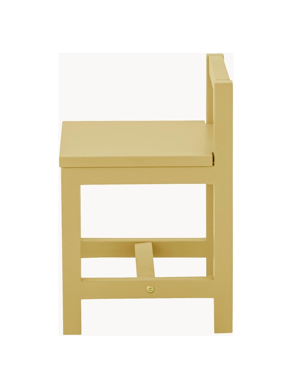 Silla infantil Rese, Tablero de fibras de densidad media (MDF), madera de caucho, Madera de caucho, ocre pintado, An 32 x F 28 cm