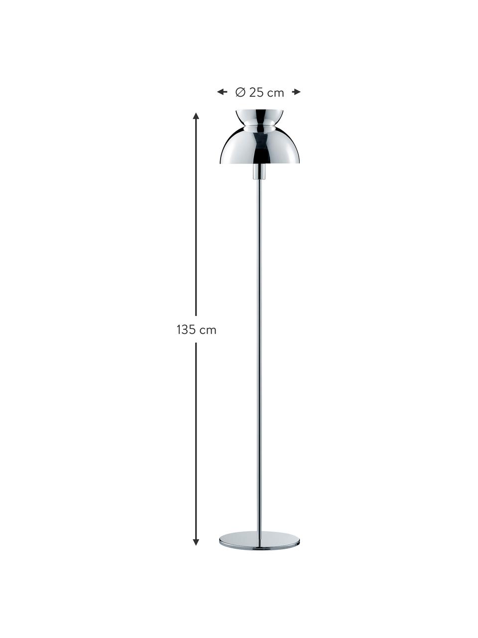 Petit lampadaire Butterfly, Argenté, haute brillance, haut. 135 cm