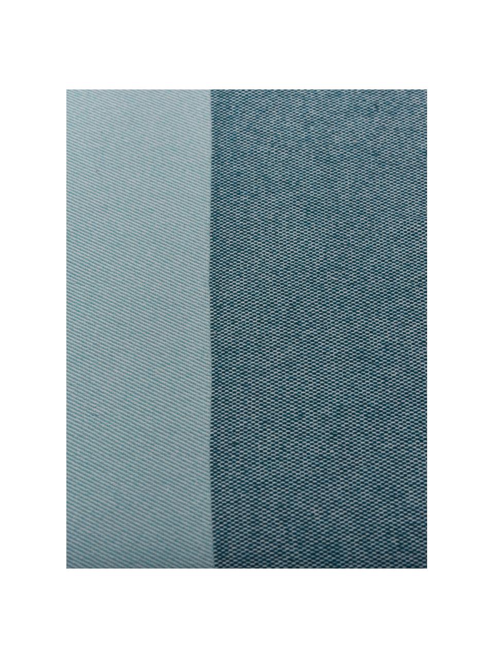 Plaid Stripes in Blautönen mit Fransenabschluss, 50% Baumwolle, 50% Polyacryl, Blautöne, 150 x 200 cm