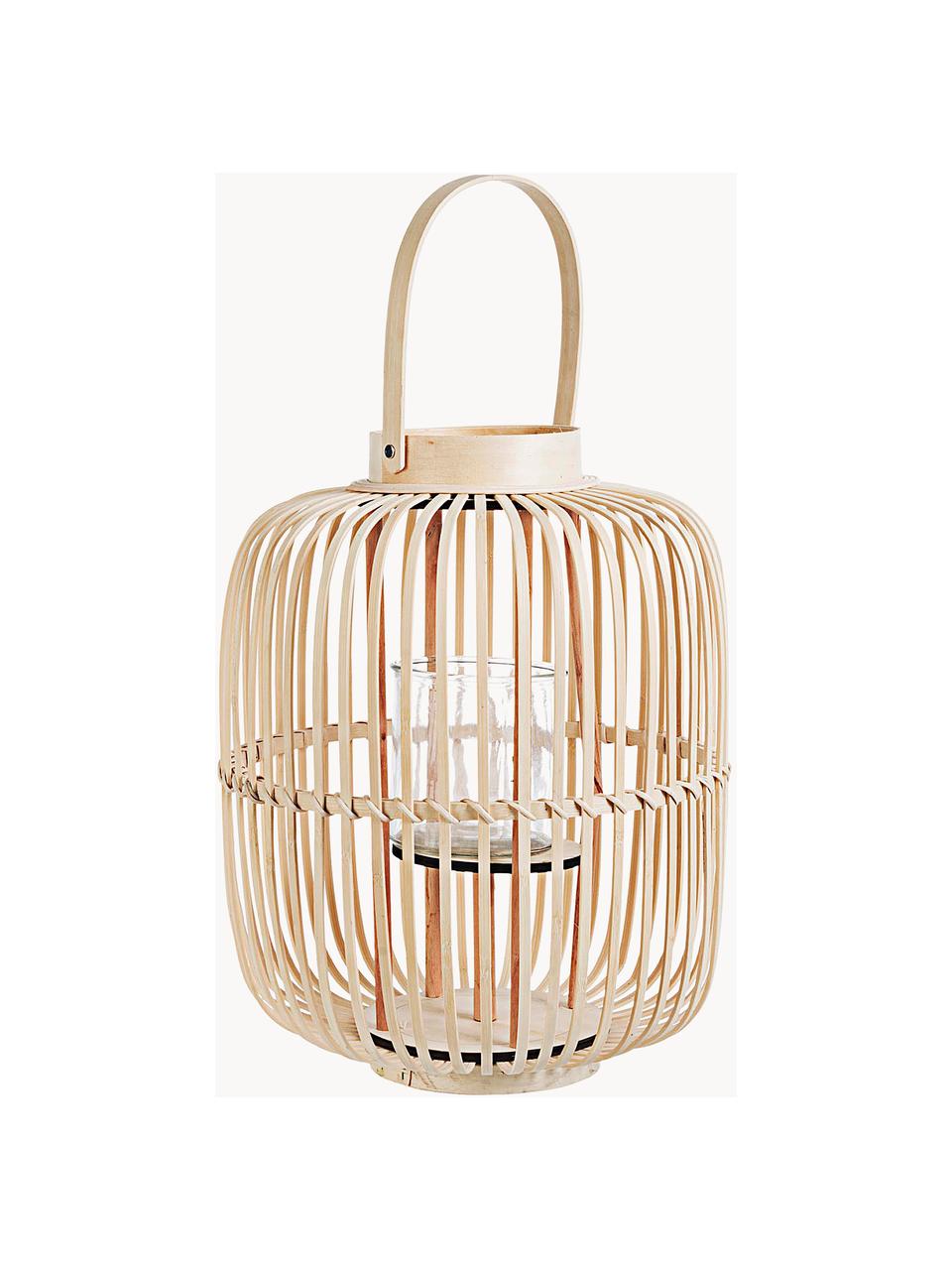 Lampáš z bambusu Merille, Béžová, Ø 34 x V 43 cm