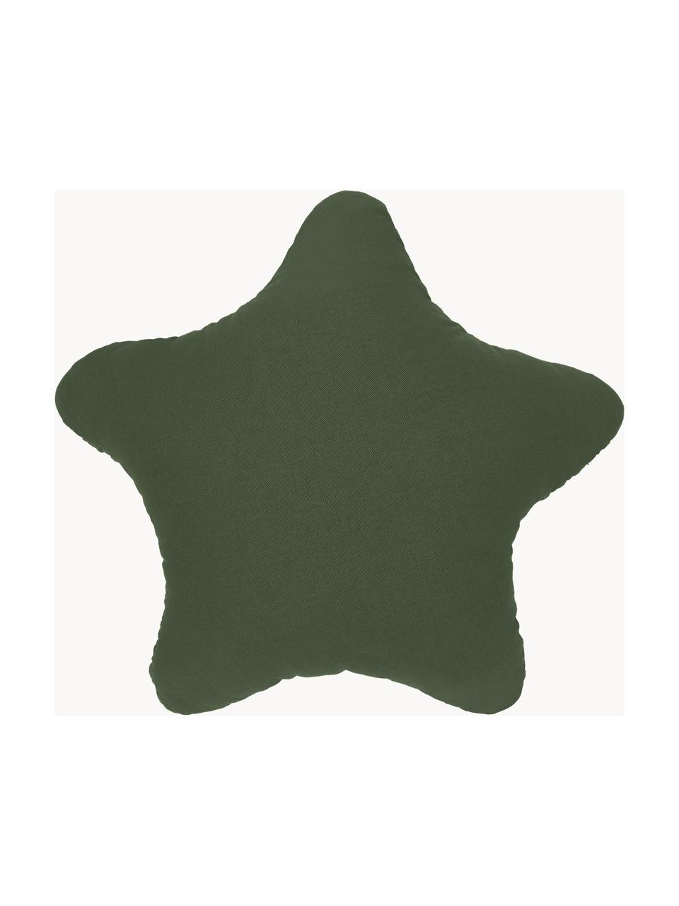 Coussin étoile grosse maille Sparkle, Vert foncé, larg. 45 x long. 45 cm