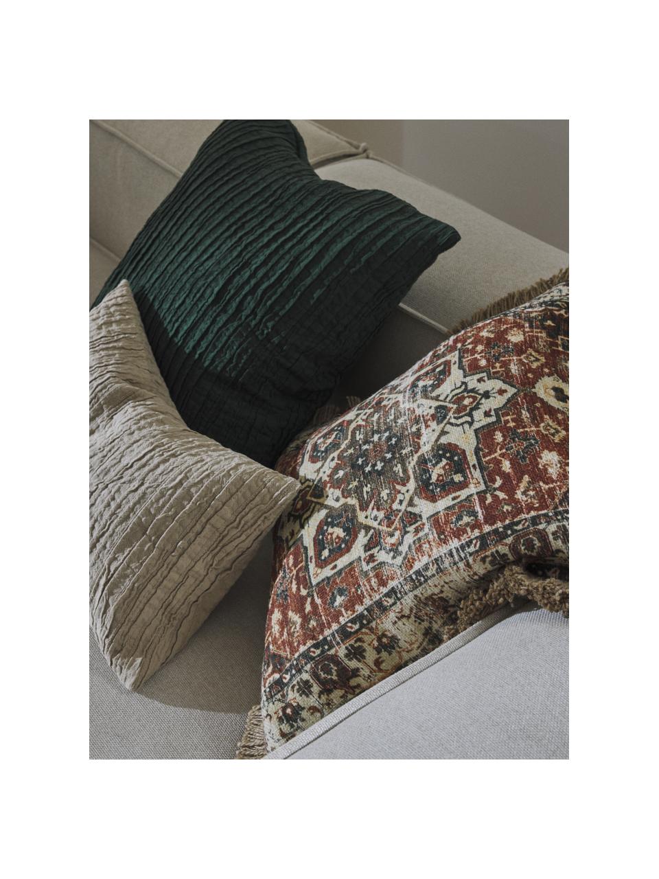 Poszewka na poduszkę z bawełny Artemis, 99% bawełna, 1% poliester, Ciemny zielony, S 50 x D 50 cm
