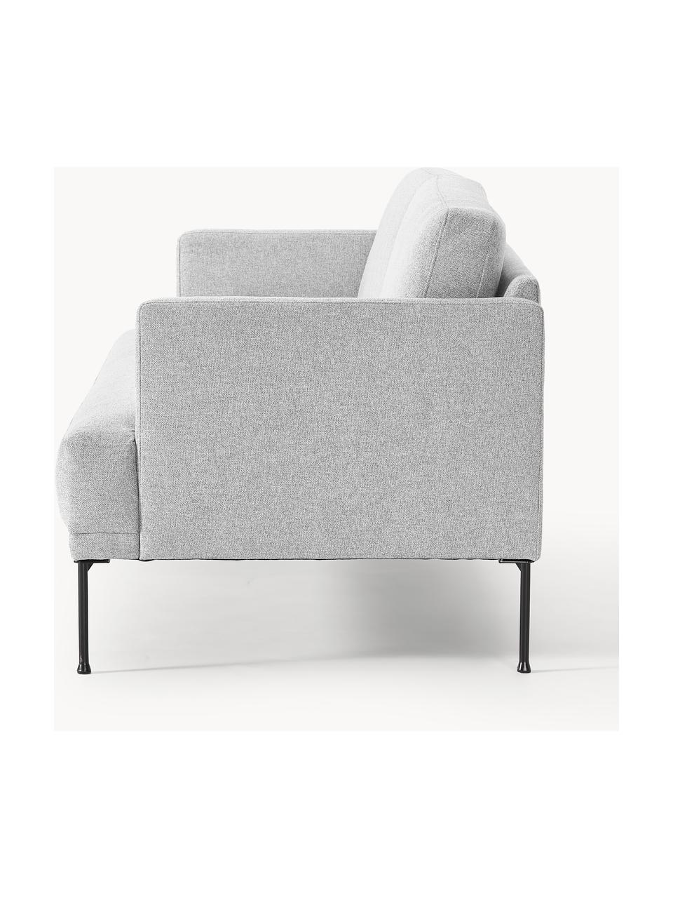 Sofa Fluente (3-Sitzer), Bezug: 100 % Polyester Der strap, Gestell: Massives Kiefernholz, Bir, Webstoff Hellgrau, B 196 x T 85 cm