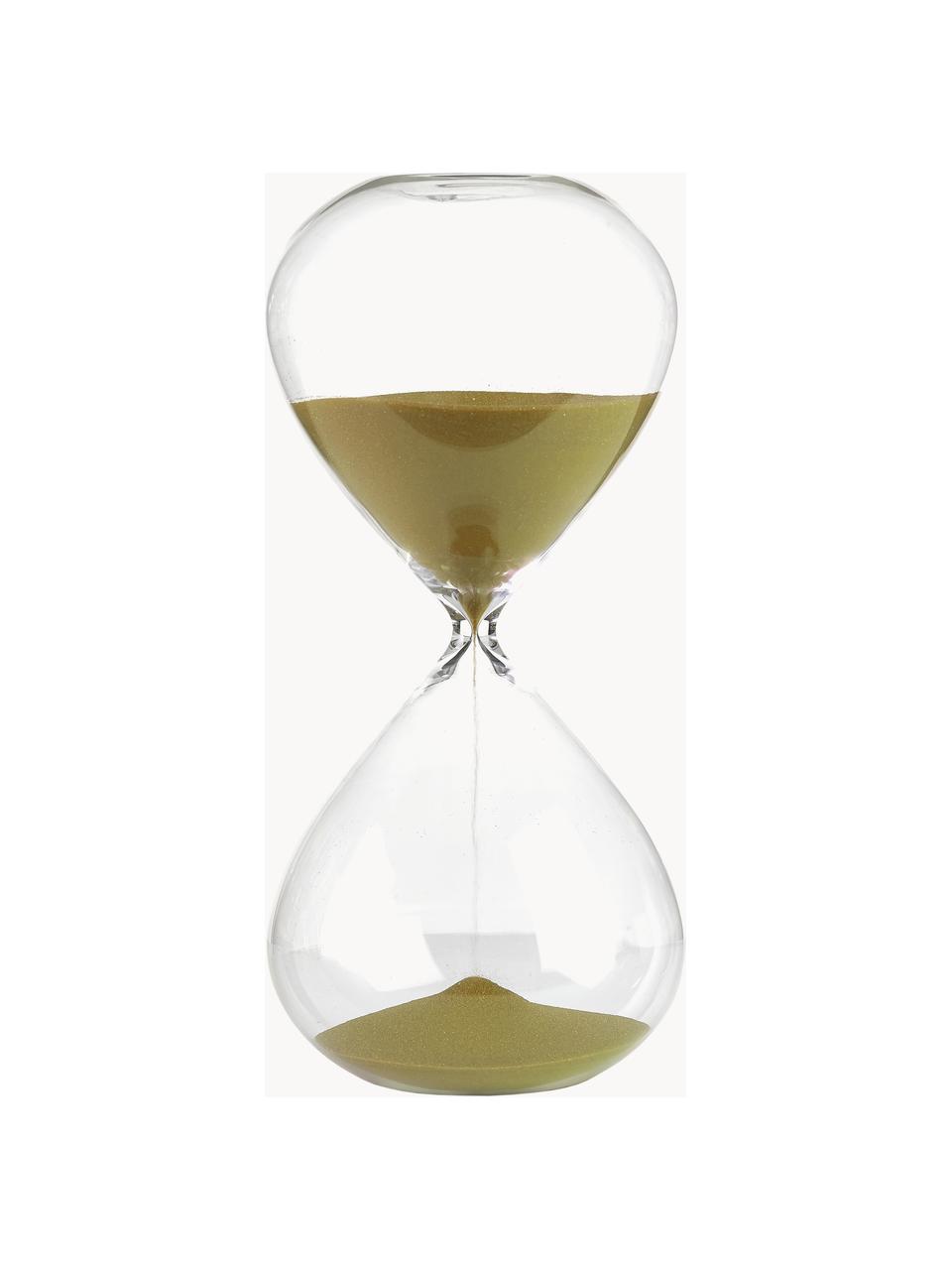 Reloj de arena de vidrio Ball, 90 min., Recipiente: vidrio, Dorado, Ø 14 x Al 30 cm