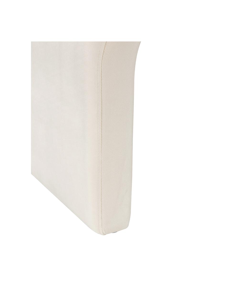 Fluwelen kruk Penelope, Bekleding: fluweel (100% polyester) , Frame: metaal, multiplex, Fluweel crèmewit, B 61 x H 46 cm