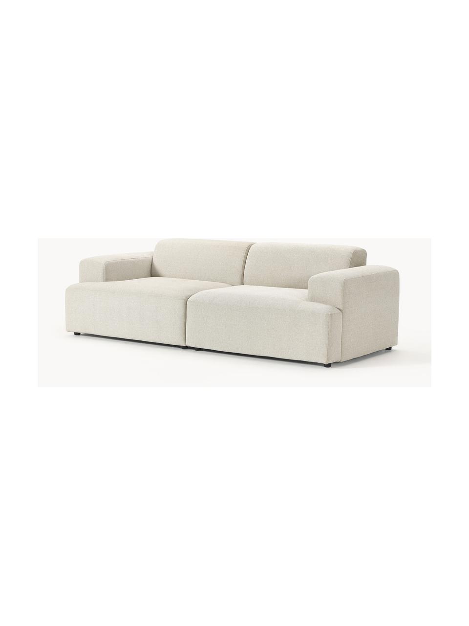 Sofa Melva (3-Sitzer), Bezug: 100 % Polyester Der strap, Gestell: Massives Kiefern- und Fic, Webstoff Hellbeige, B 238 x T 101 cm