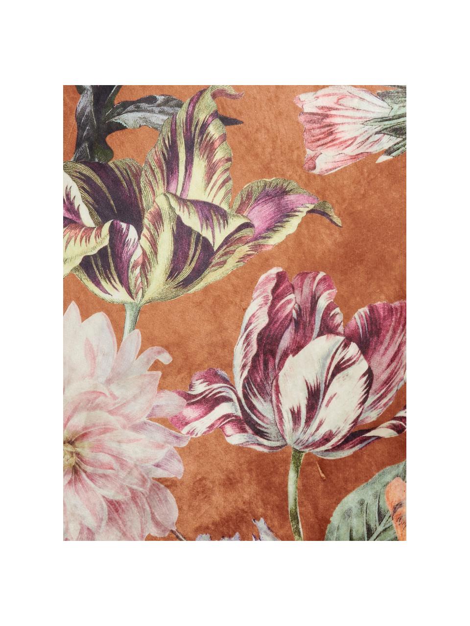 Okrúhly koberec s kvetinovým vzorom Filou, Karamelovohnedá, viacfarebná