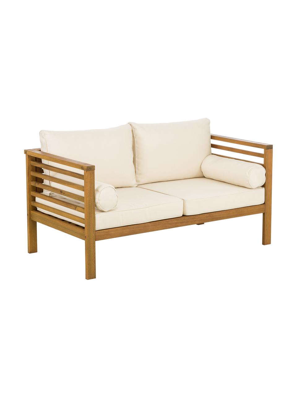 Garten-Lounge-Set Bo aus Akazienholz, 4-tlg., Gestell: Massives Akazienholz, FSC, Bezüge: Beige, Gestelle: Akazienholz, Set mit verschiedenen Größen