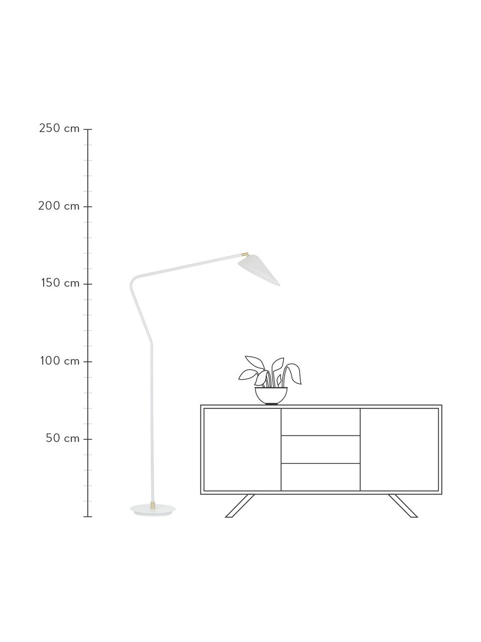 Velká čtecí lampa Neron, Bílá, Š 105 cm, V 171 cm
