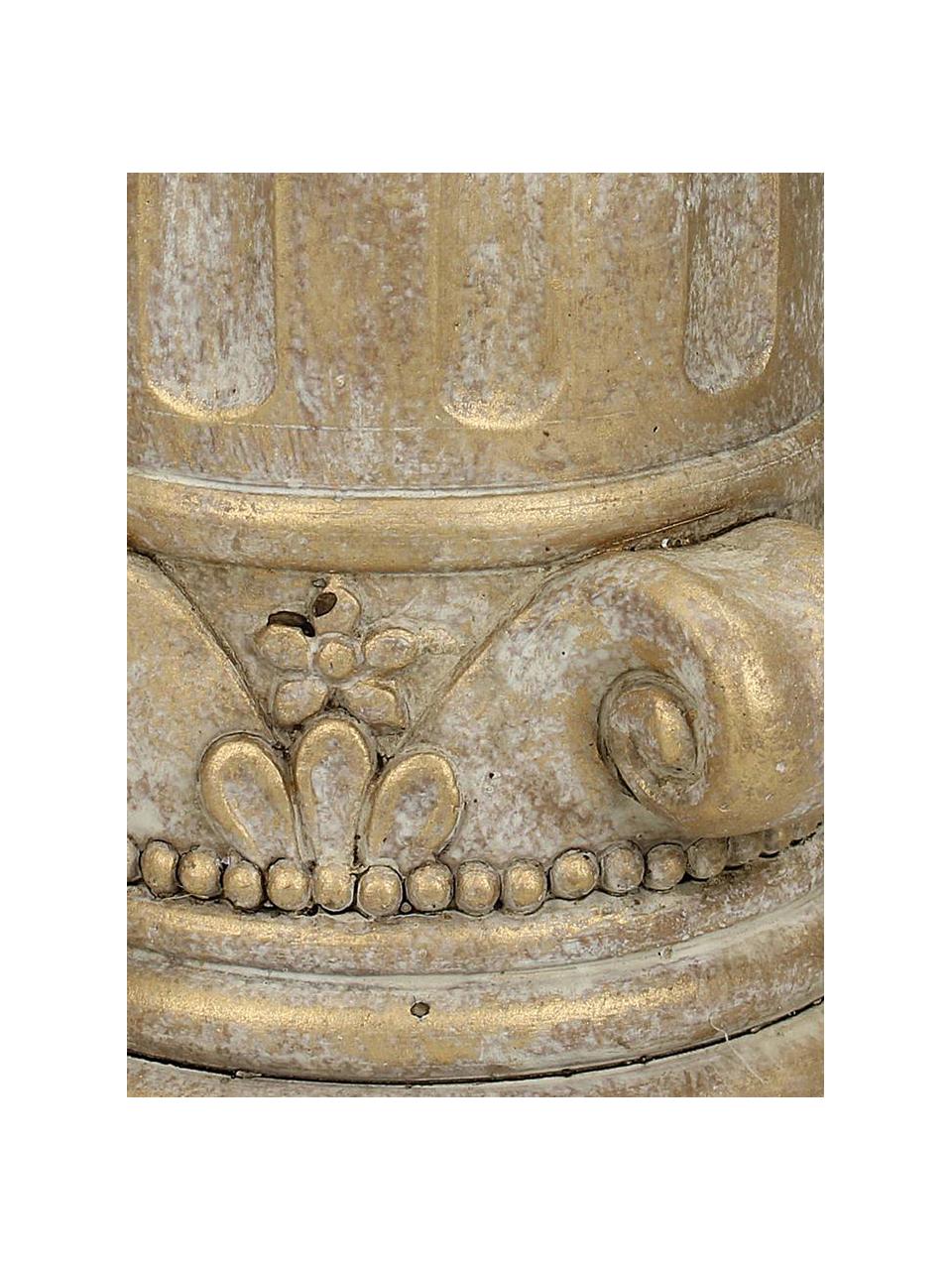 Kleine plantenpot Column van beton, Beton, Goudkleurig met antieke afwerking, Ø 15 cm, H 17 cm