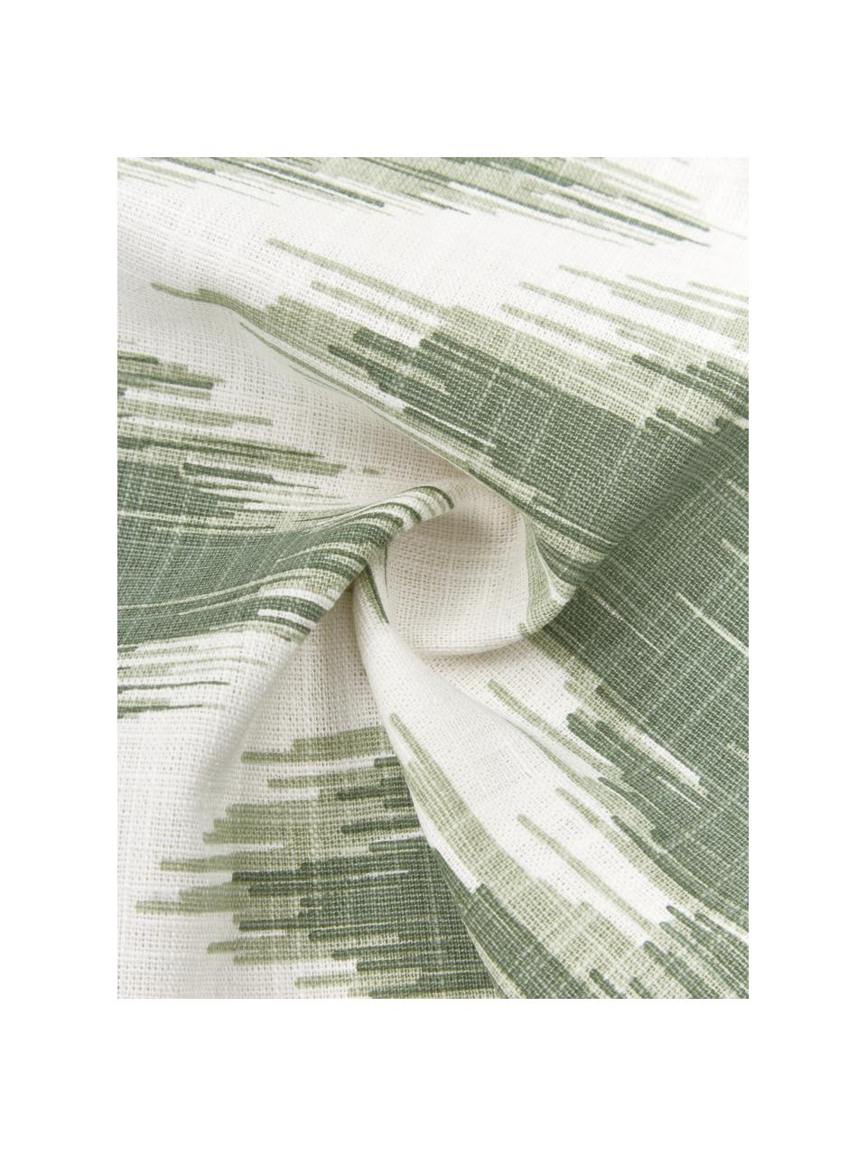 Fundas de cojines de algodón Hasan, 2 uds., 100% algodón, Verde, blanco, An 30 x L 50 cm, An 40 x L 40 cm