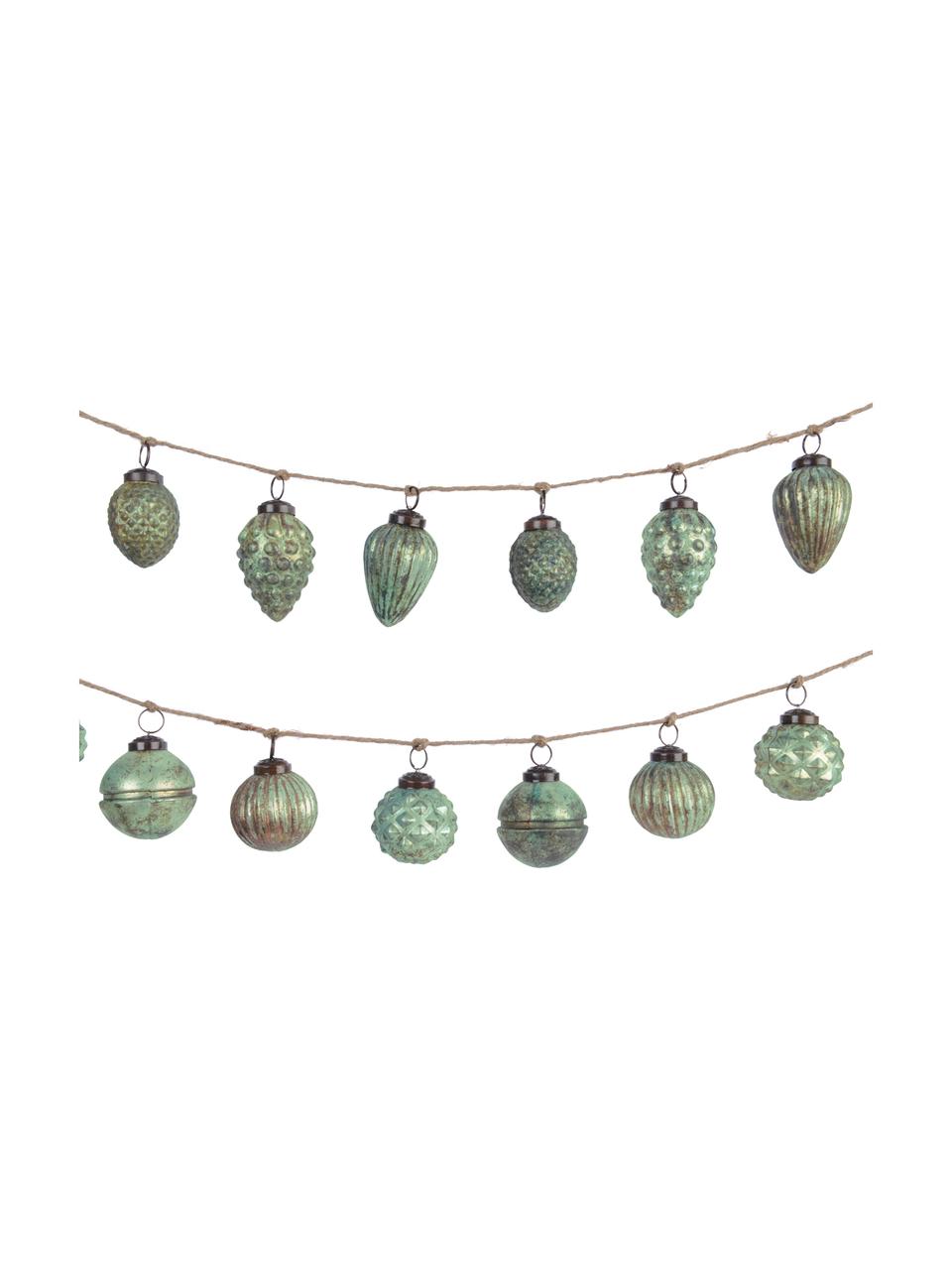 Set de guirnaldas navideñas Dil, 2 pzas., Vaso, Verde, L 120 cm