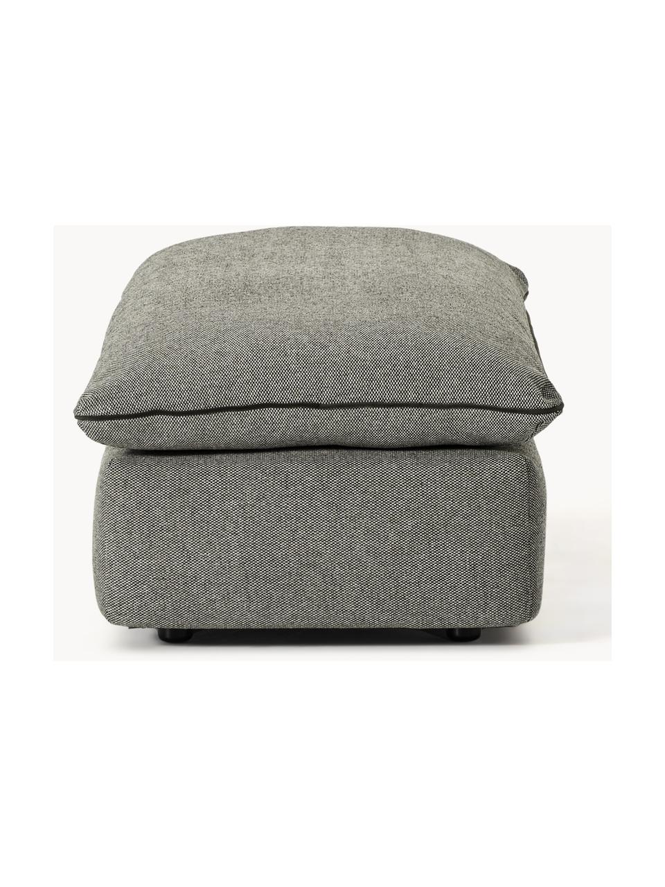 Pouf XL Felix, Tissu anthracite, larg. 140 x prof. 60 cm