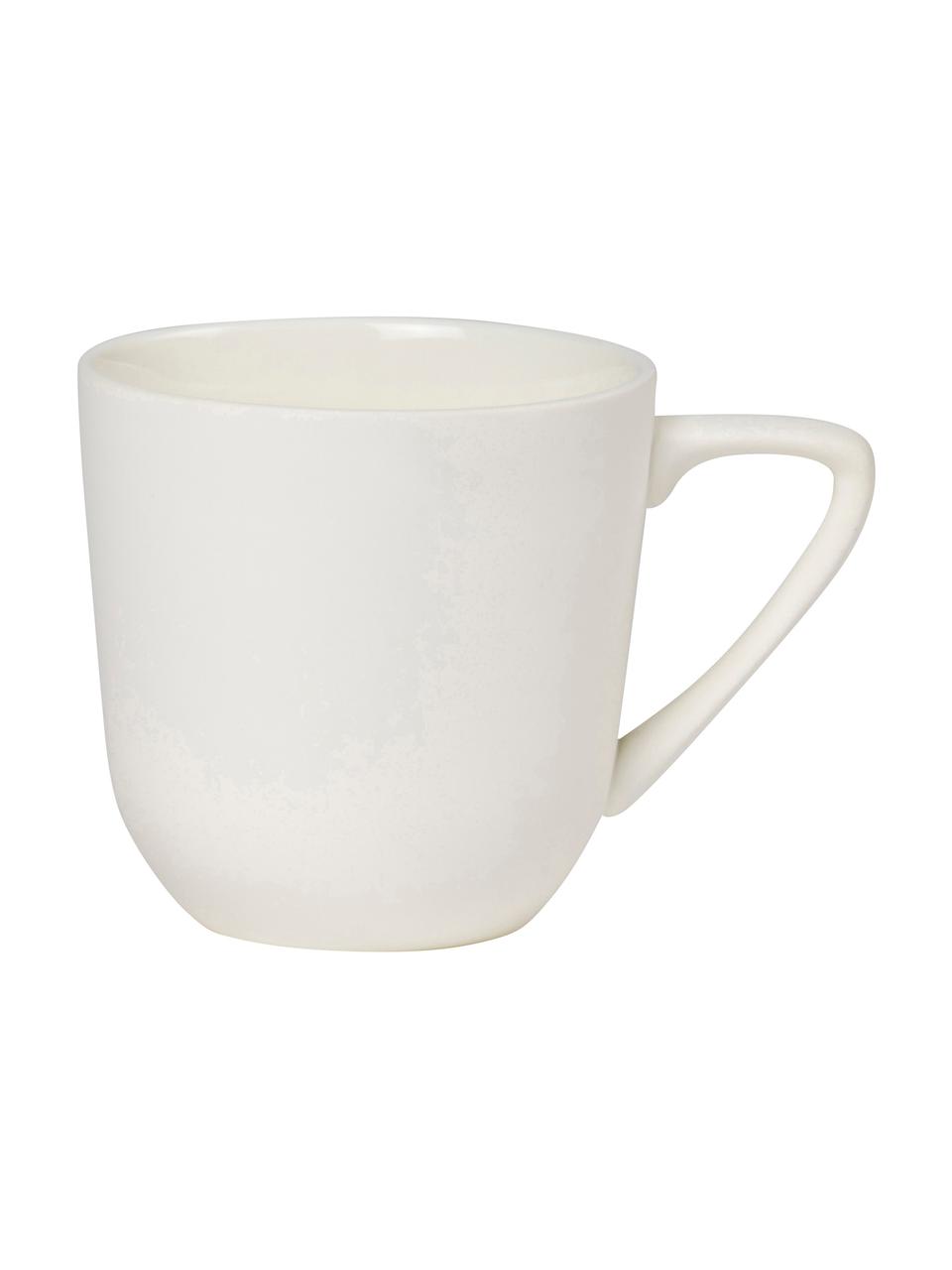 Tasses dans blanc mat/brillant Nudge, 4 pièces, Crème